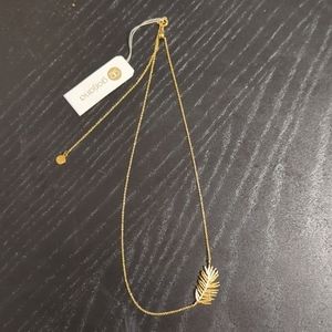 Gorjana Gold Necklace with Leaf